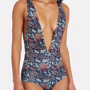 NWOT VerdeLimon San Antonio Paisley One Piece Swimsuit,‎ M
